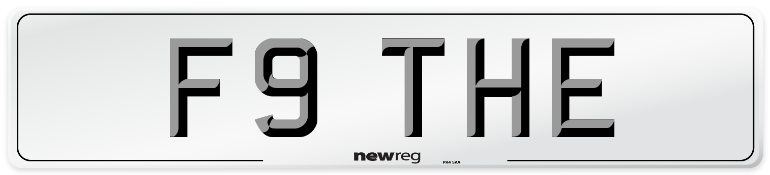 F9 THE Number Plate from New Reg